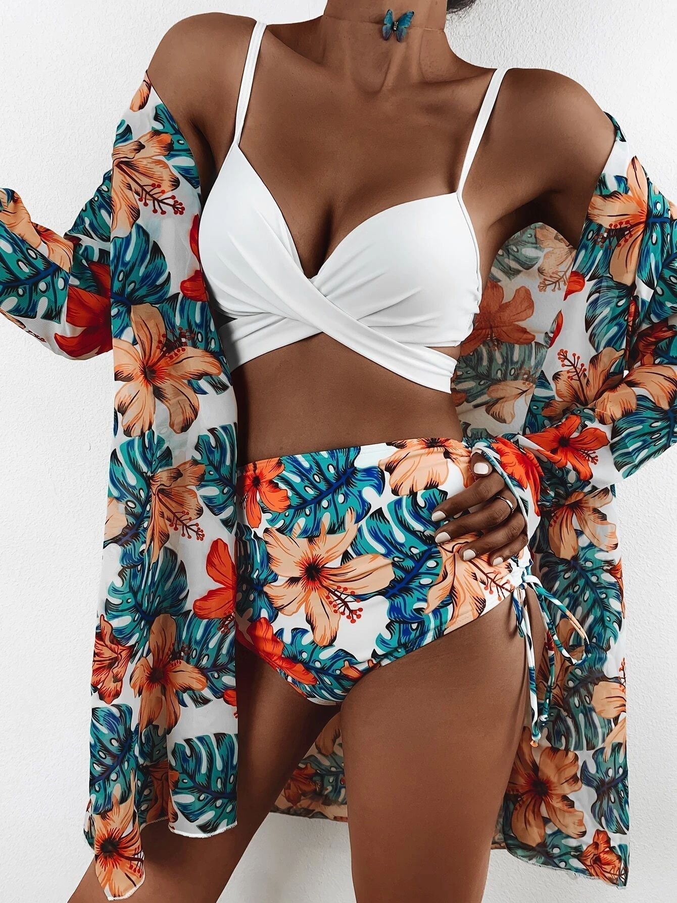 Bikini Set Cover Up Three Pieces Areous
