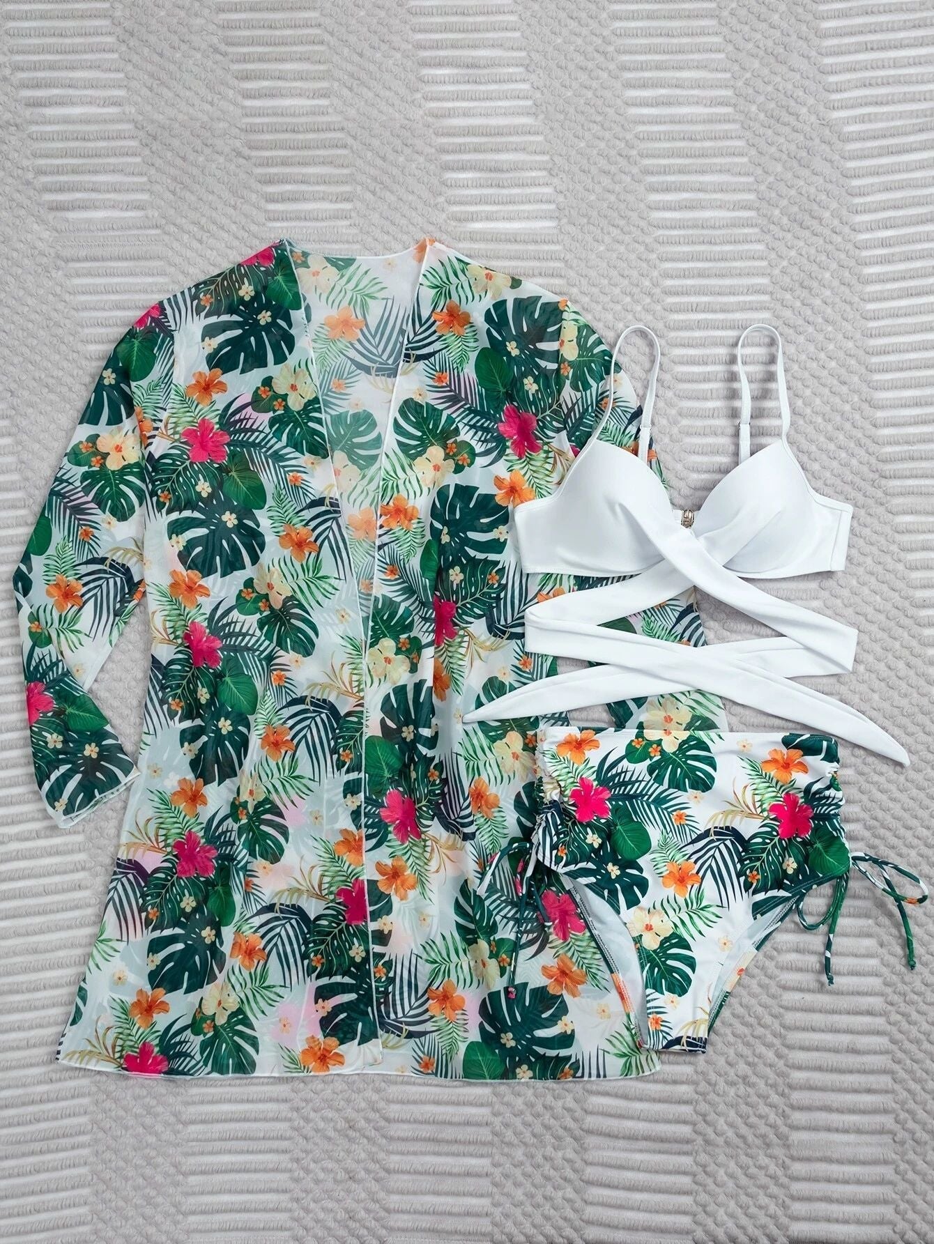 Bikini Set Cover Up Three Pieces Areous