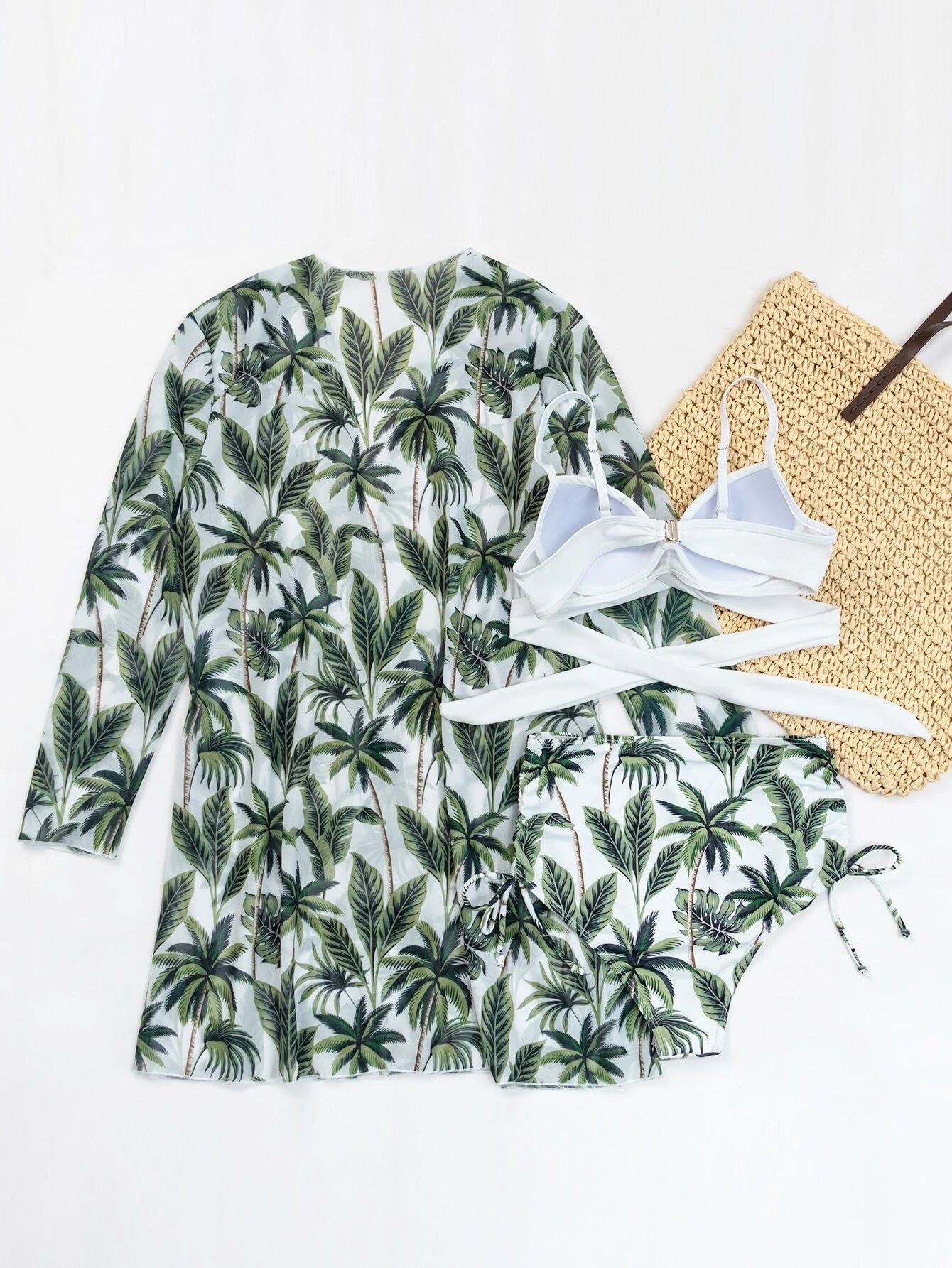 Bikini Set Cover Up Three Pieces Areous
