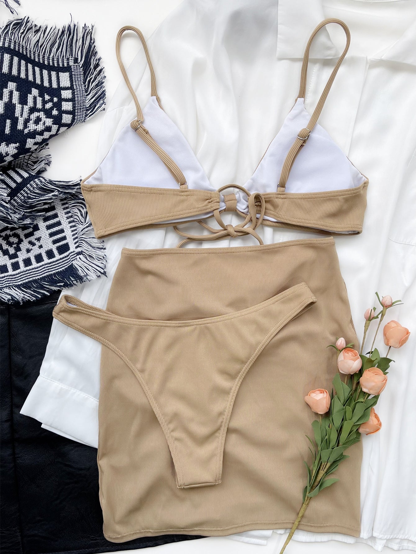 Bikini Skirt Cover Up Three Piece Set Areous