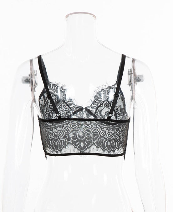 Black Lace Bra Areous
