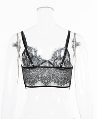 Black Lace Bra Areous