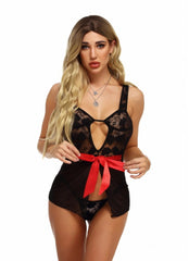 Black Lace Lingerie Set Areous