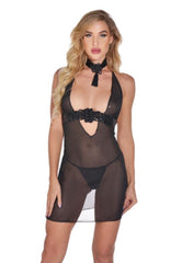 Black See Through Lingerie Set Areous