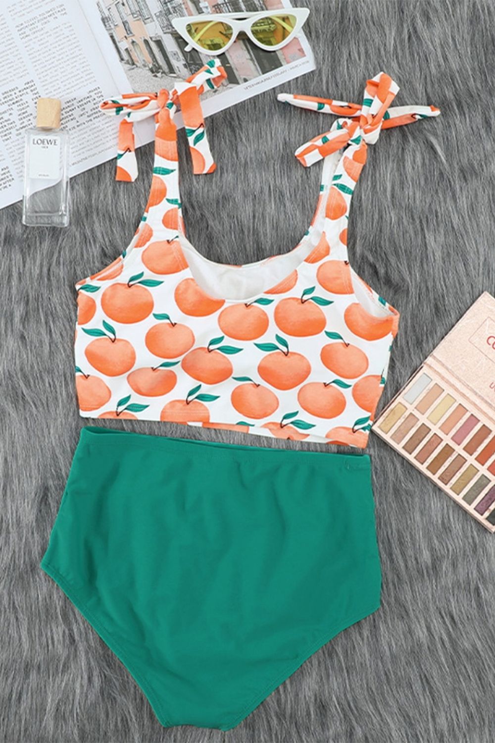 Chic Print Detachable Bikini Set Areous