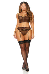 Chocolate Natural Lover Lingerie Set Areous