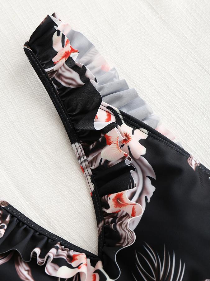 Choose Me Floral One-Piece Swimwear Areous