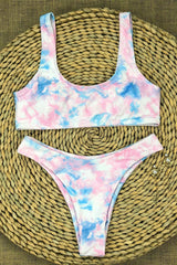 Colorful Tie Dye Bikini Set Areous