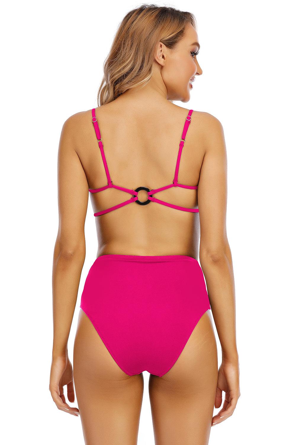Crisscross High Waist Bikini Set Areous