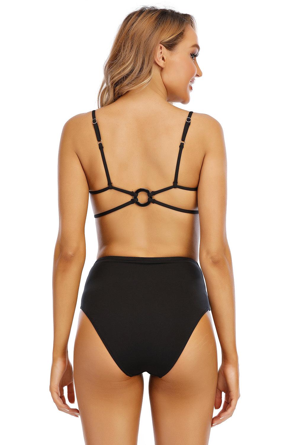 Crisscross High Waist Bikini Set Areous