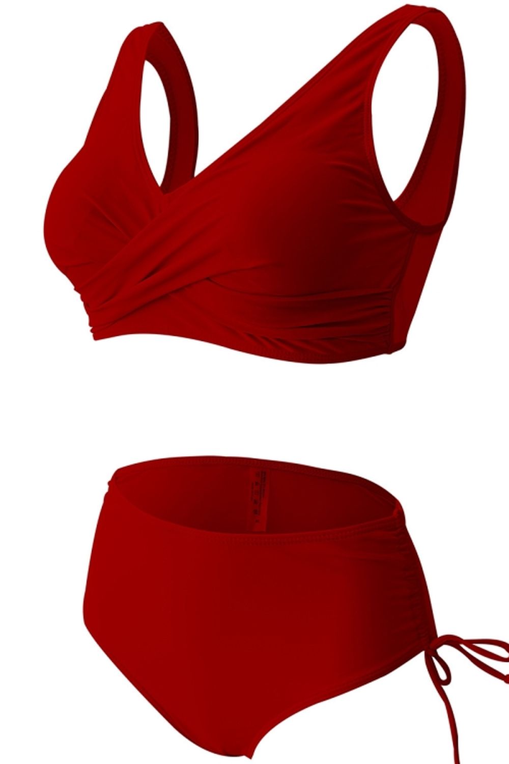 Cross Solid Color Bikini Areous