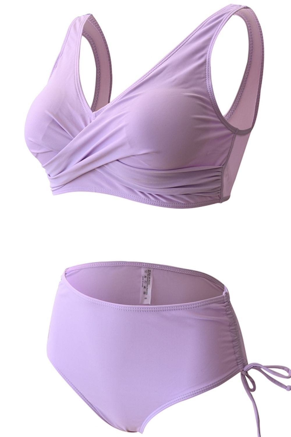 Cross Solid Color Bikini Areous