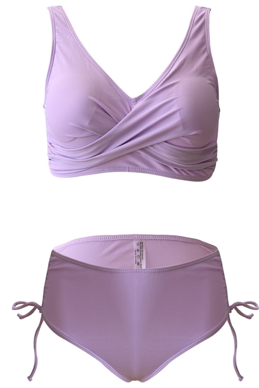 Cross Solid Color Bikini Areous