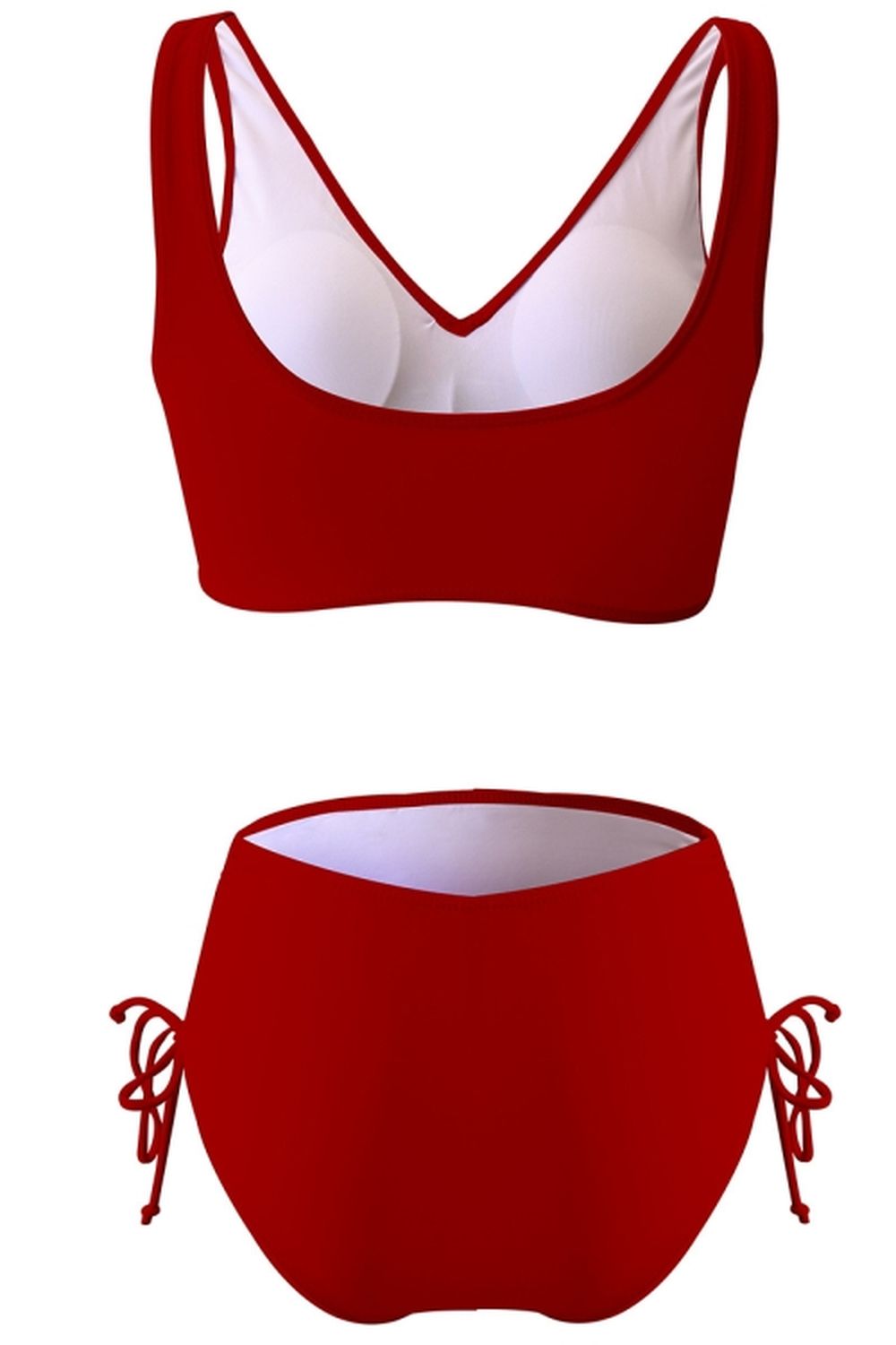 Cross Solid Color Bikini Areous