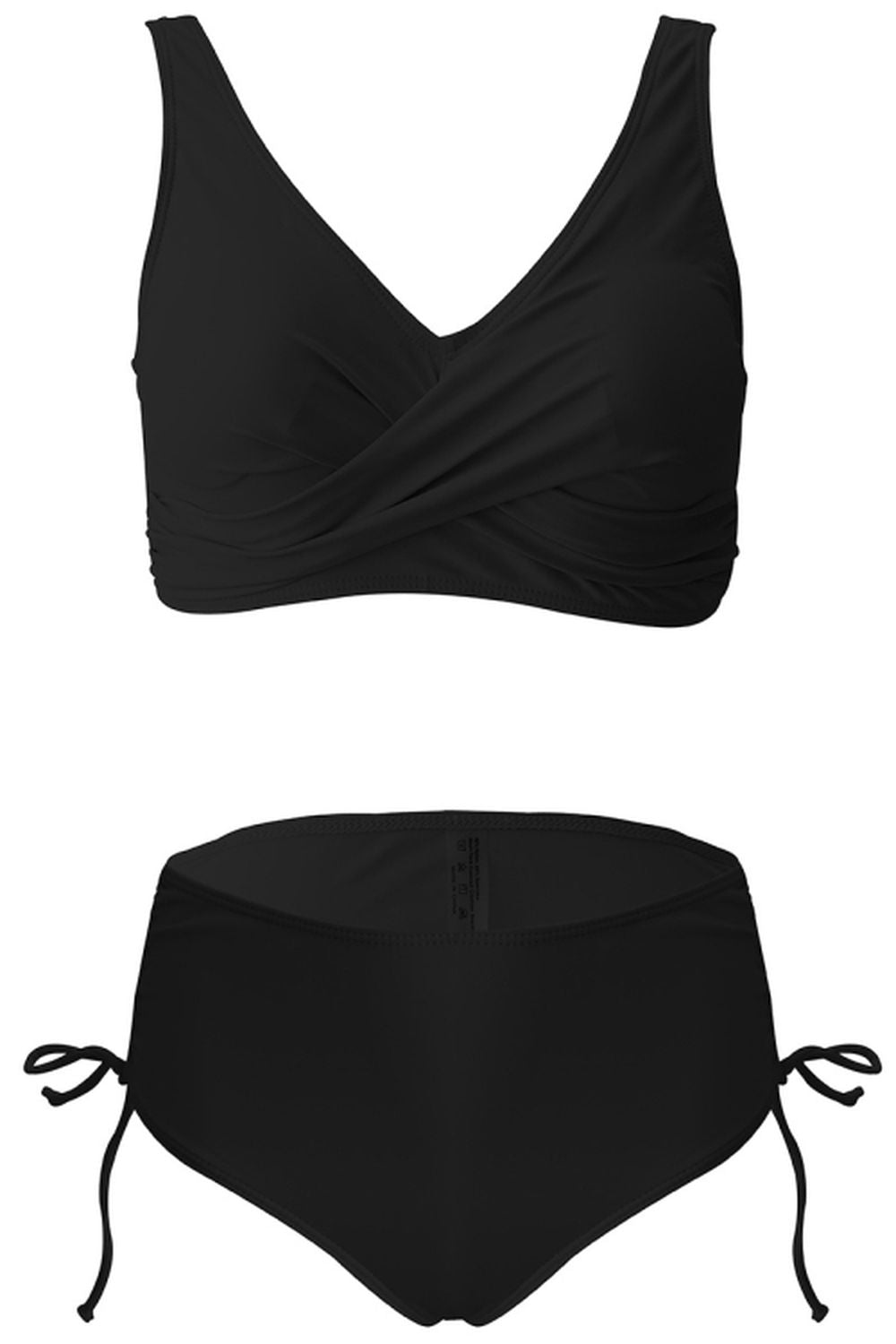 Cross Solid Color Bikini Areous