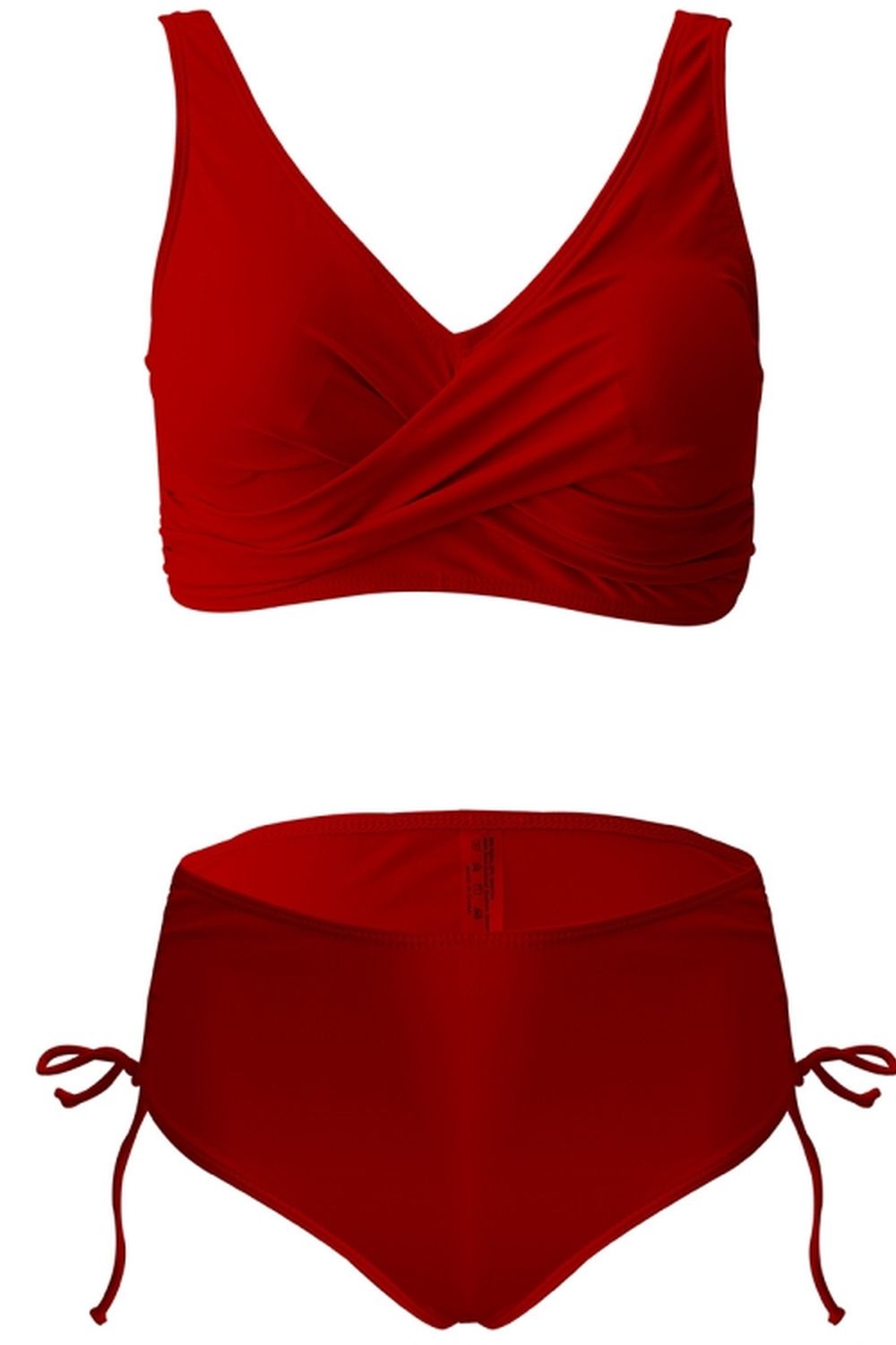 Cross Solid Color Bikini Areous