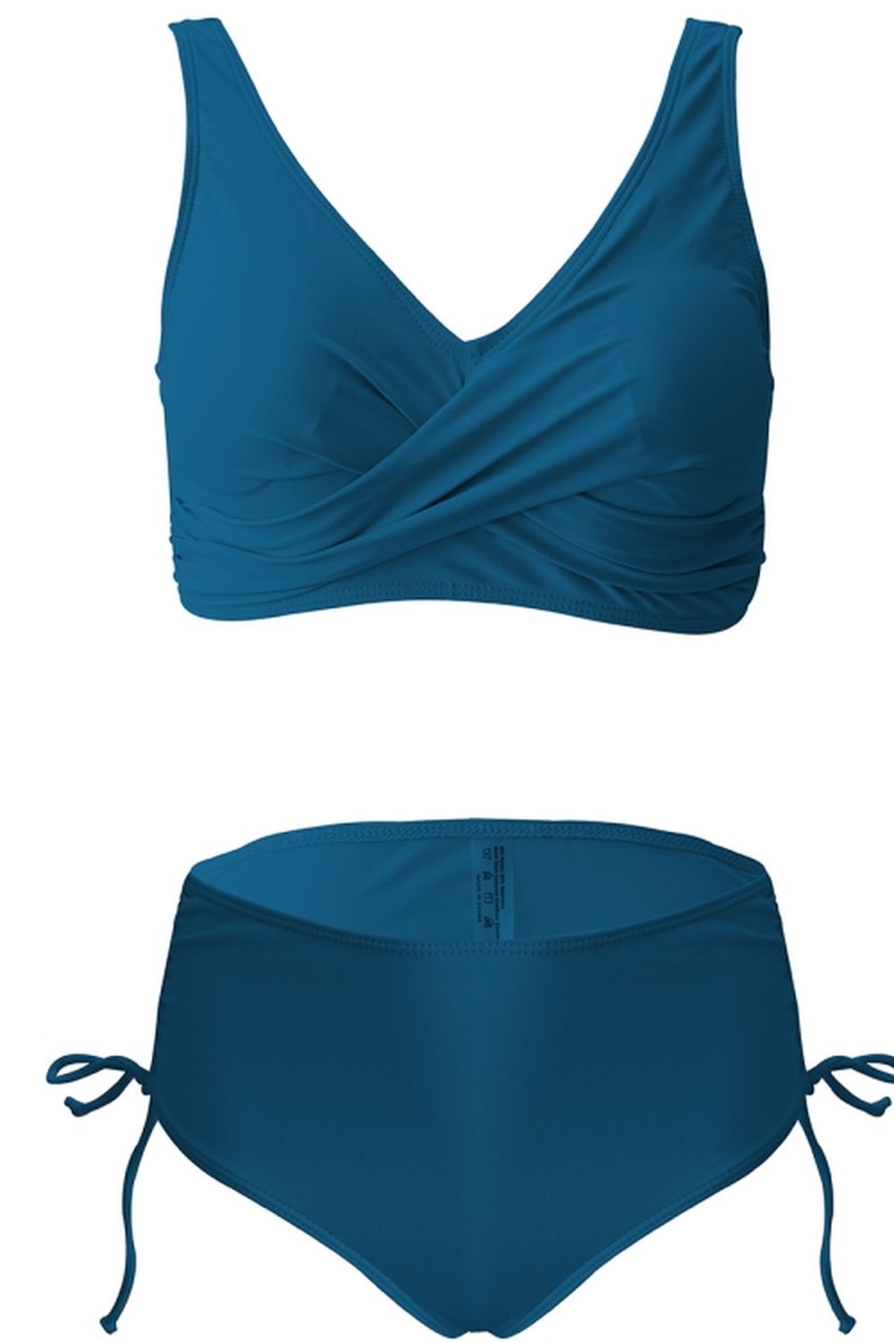 Cross Solid Color Bikini Areous