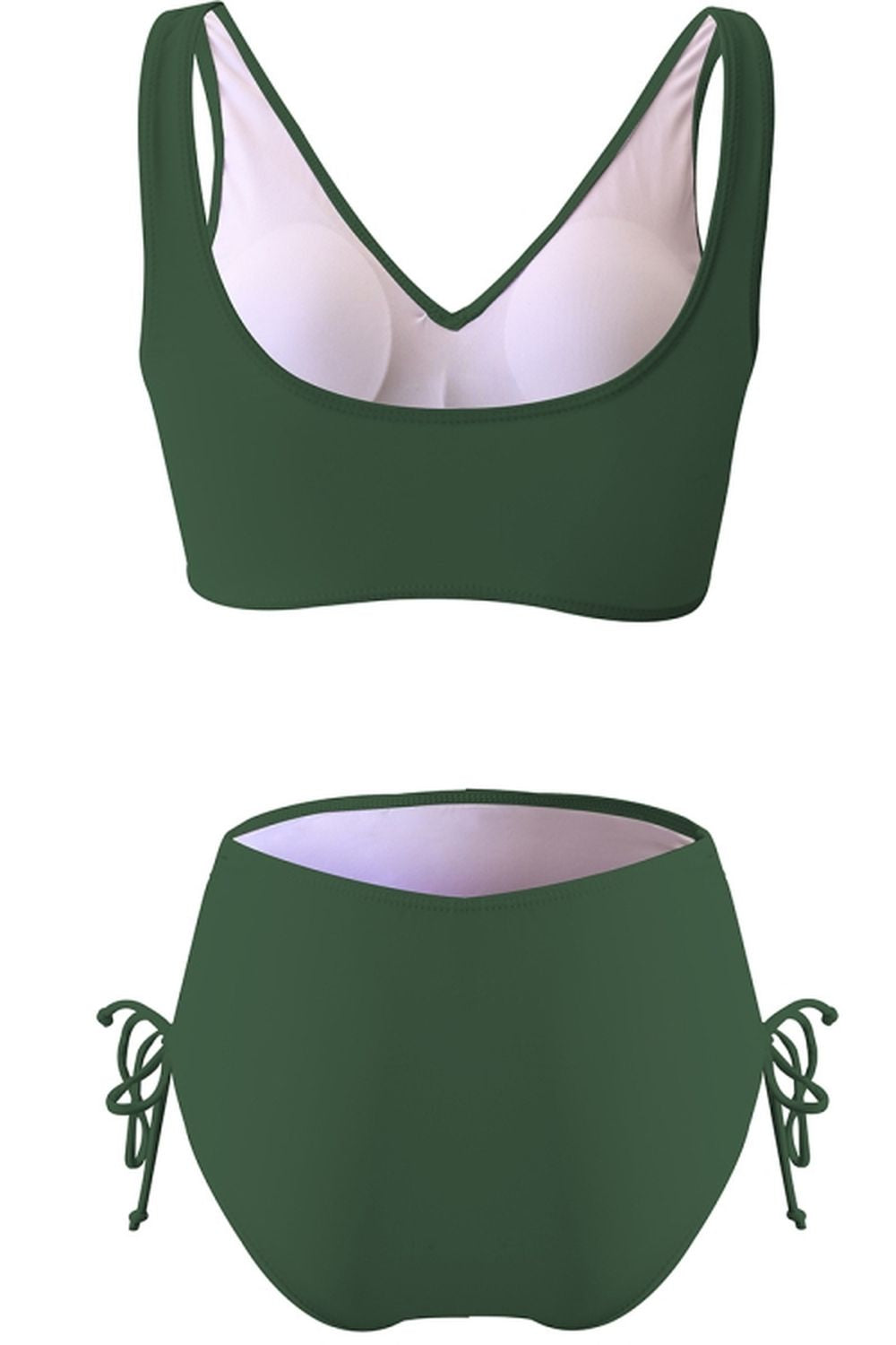 Cross Solid Color Bikini Areous