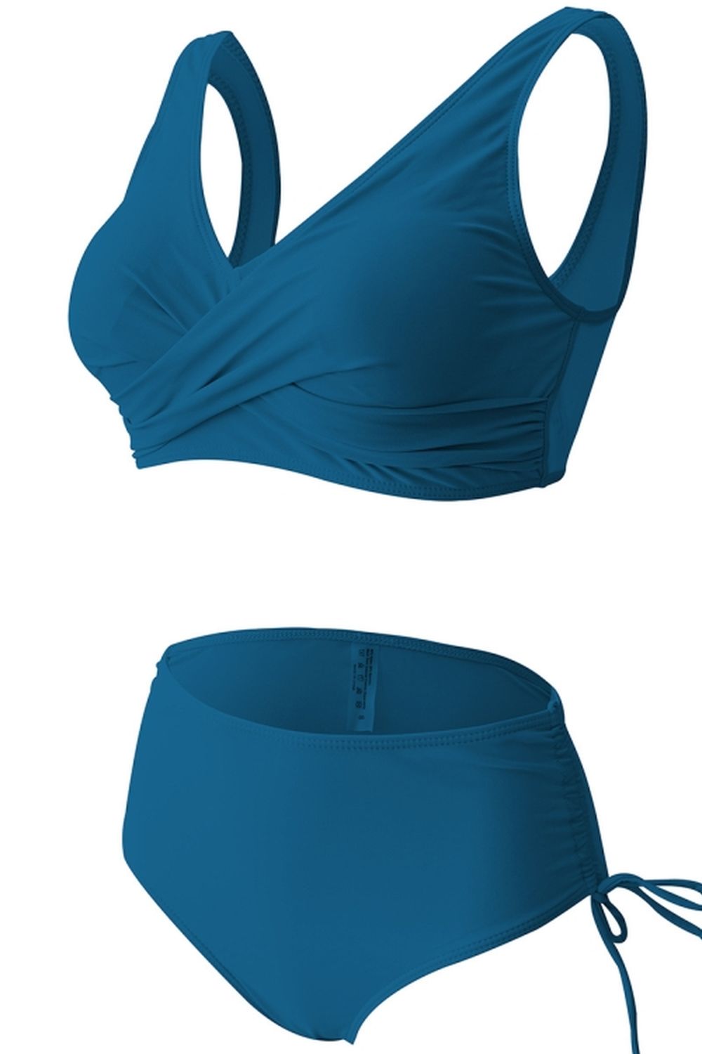 Cross Solid Color Bikini Areous