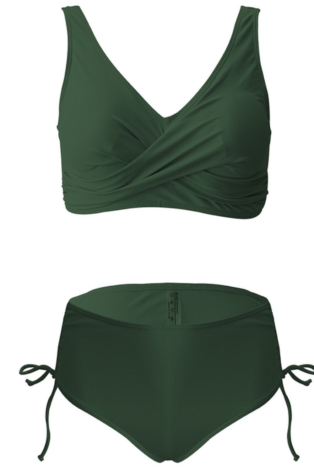 Cross Solid Color Bikini Areous