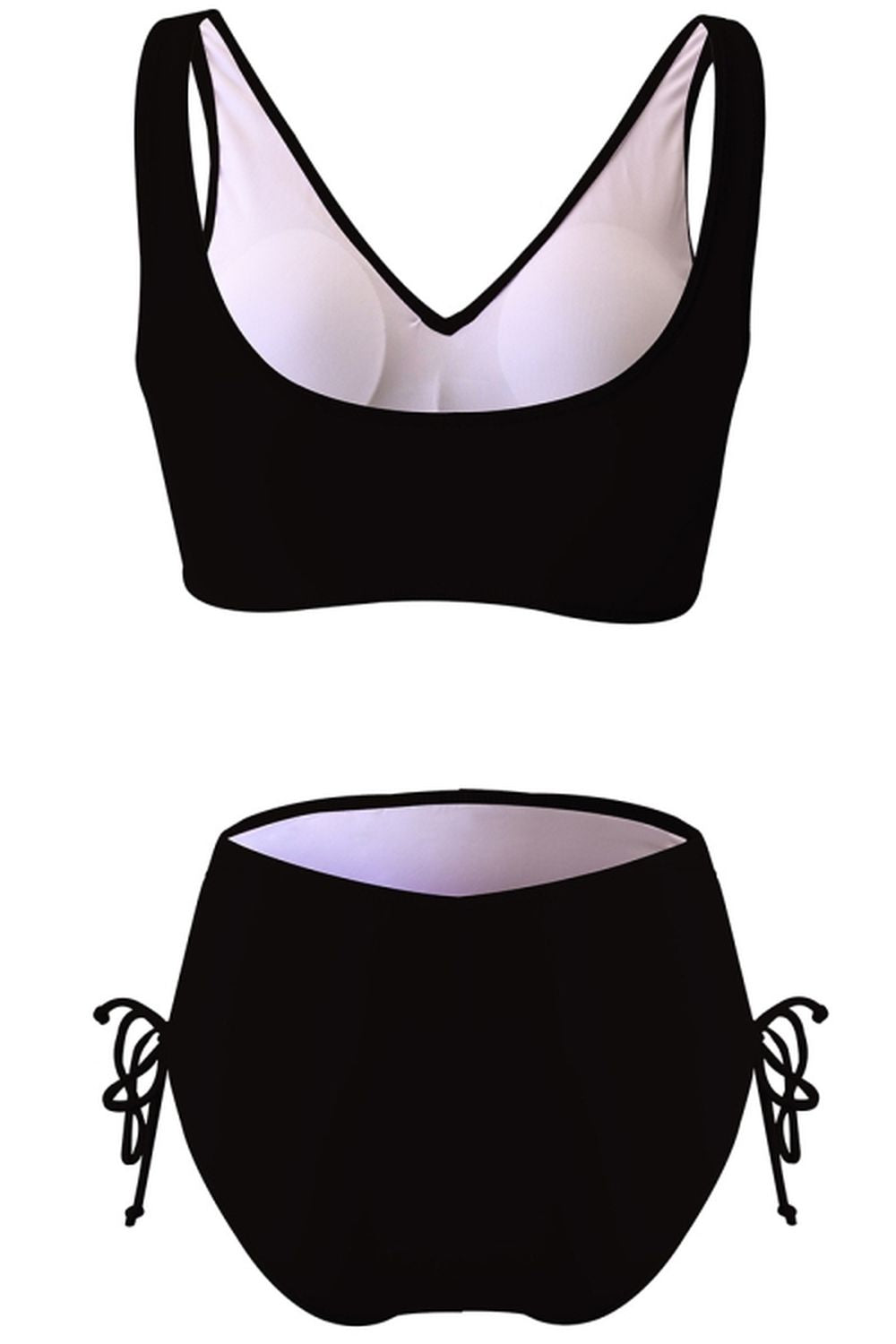 Cross Solid Color Bikini Areous