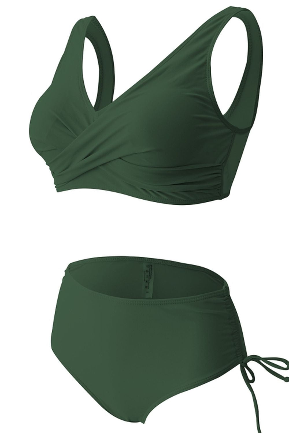Cross Solid Color Bikini Areous