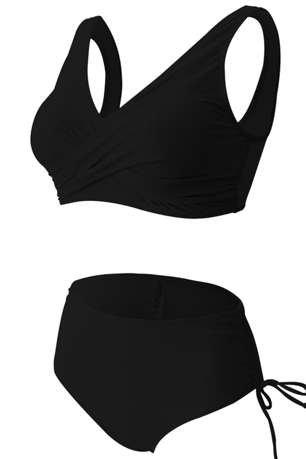 Cross Solid Color Bikini Areous