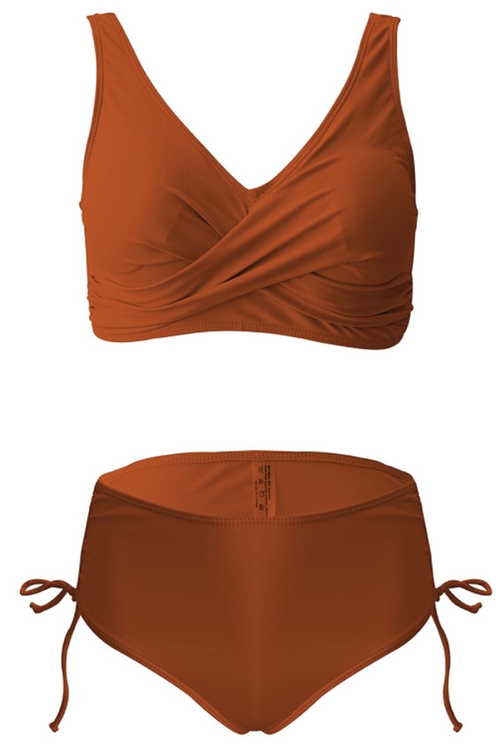 Cross Solid Color Bikini Areous