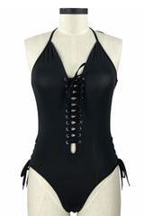 Deep V Sling Triangle One-Piece Swimsuit Areous