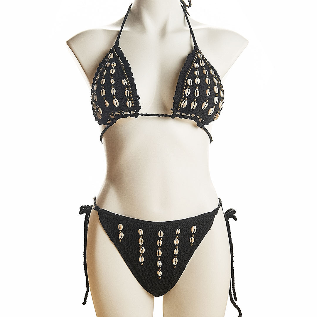 Embellished Crochet Bikini Areous