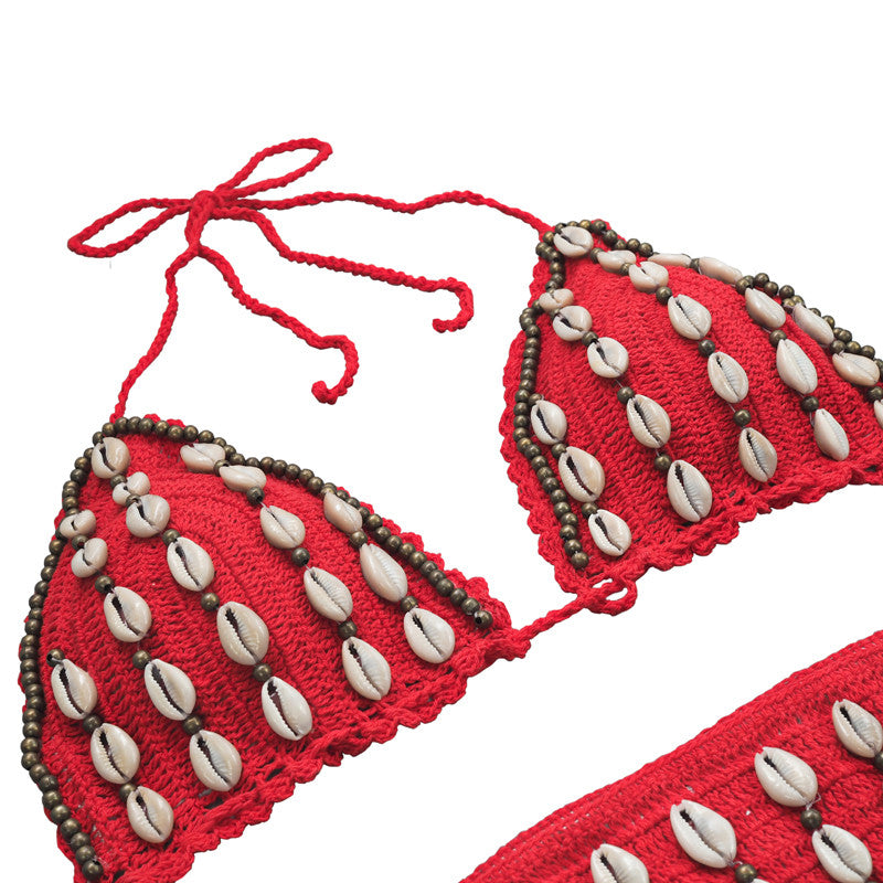 Embellished Crochet Bikini Areous