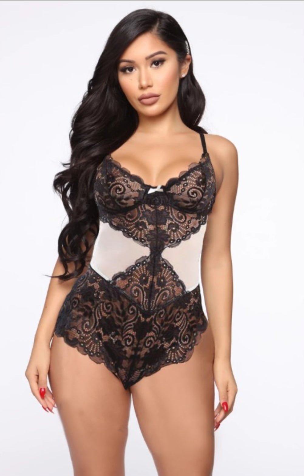 Erotic Black See Through Lace Lingerie Areous