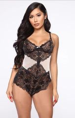 Erotic Black See Through Lace Lingerie Areous