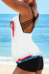 Flag Cross Halter Bikini Areous