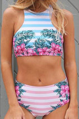 Flora High Waist Bikini Set Areous