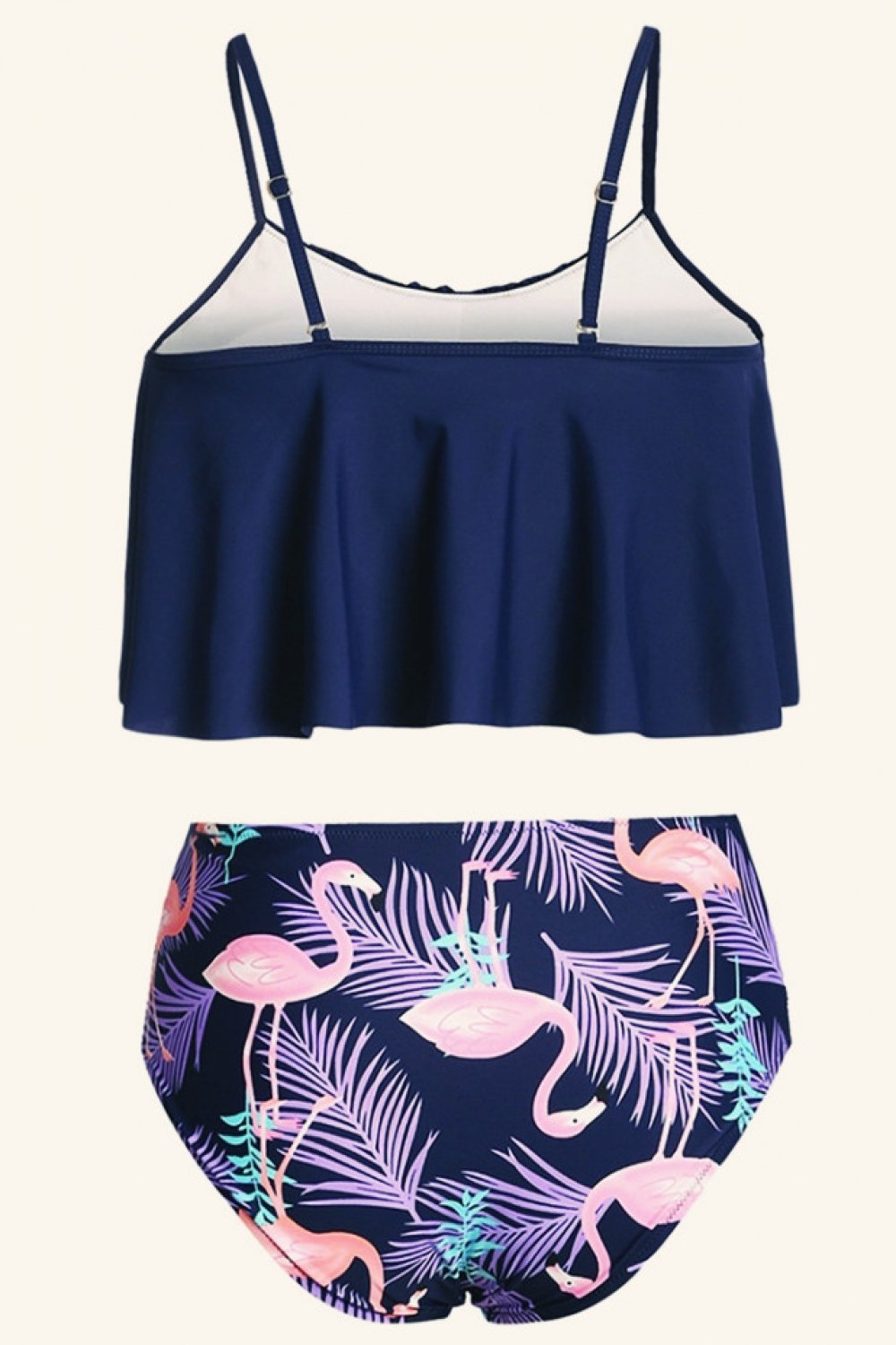 Floral Ruffle High-waisted Bikini Set Areous