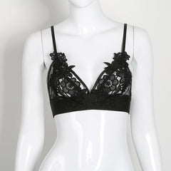 Flower Mesh Bra Areous