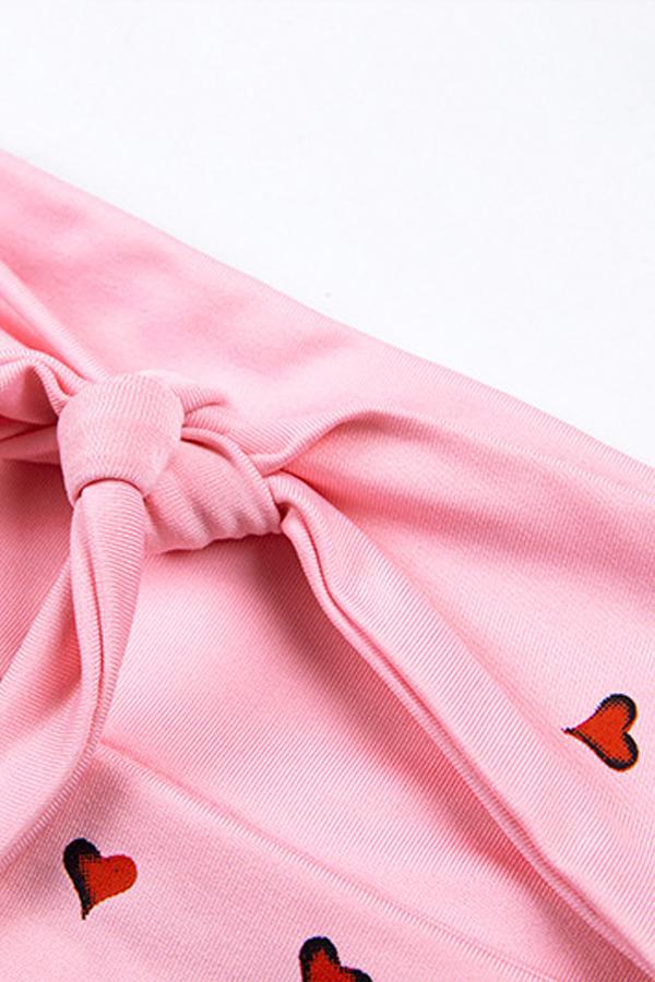 Front Knot High Waisted Bikini Set Areous