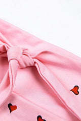 Front Knot High Waisted Bikini Set Areous