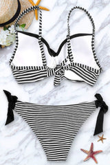 Gabriela Striped Bikini Set Areous