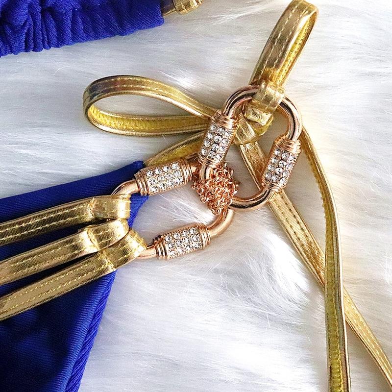 Golden Diva Side Tie Bikini Set Areous