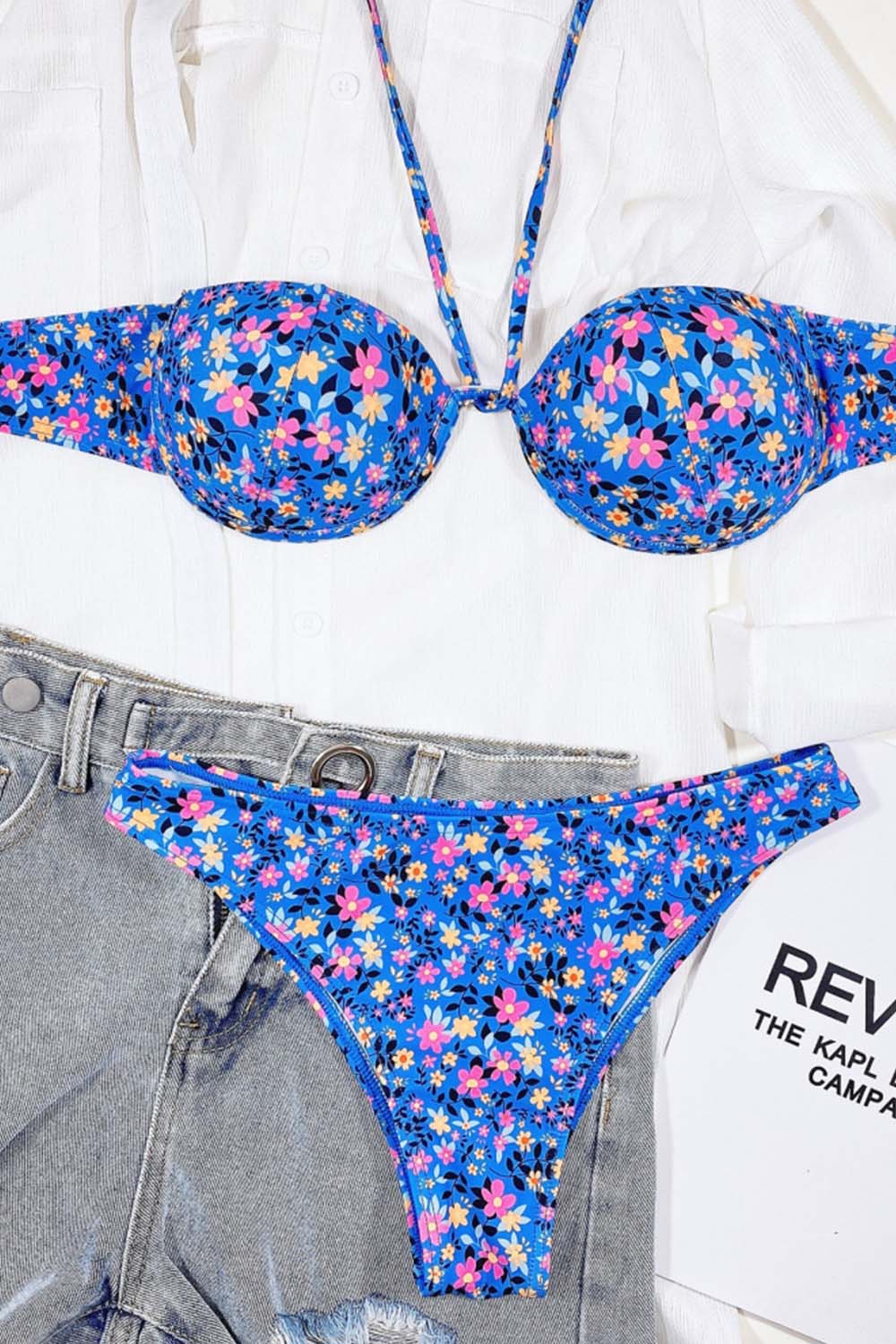 Halter Floral Bikini Areous