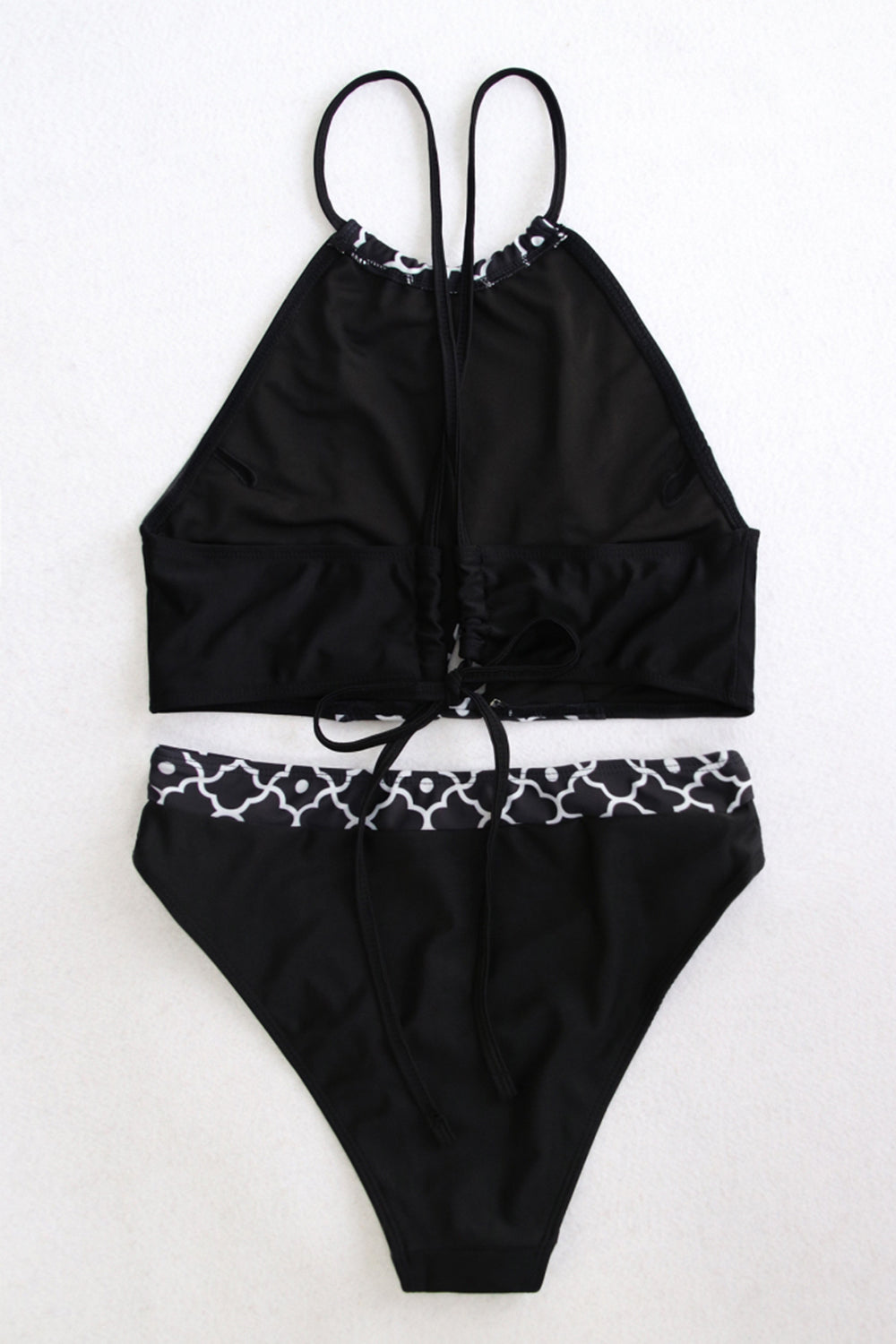 Halter Strappy Print Bikini Areous