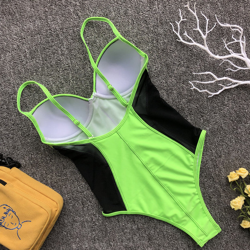High Cut One-Piece Straps Swimwear Areous