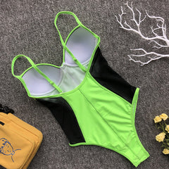 High Cut One-Piece Straps Swimwear Areous