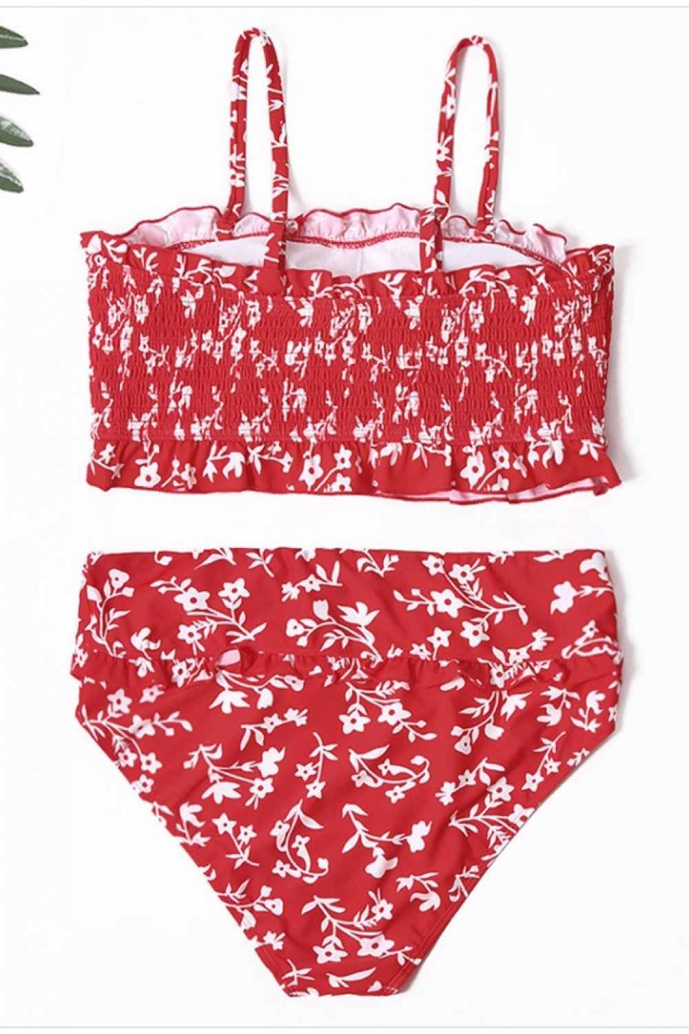 High-waisted Smocked Bikini Set Areous