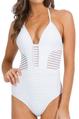 Hollow Out Sexy Printed One-Piece Swimsuit Areous