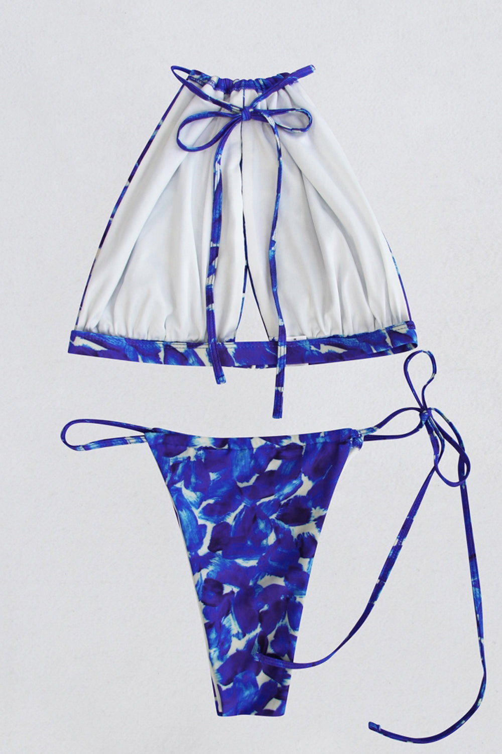 Hollow Strap Print Bikini Areous