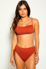 Iron Strappy Back Two Piece Swimsuit Areous
