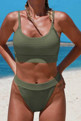 Knit Textured Bikini Set Areous